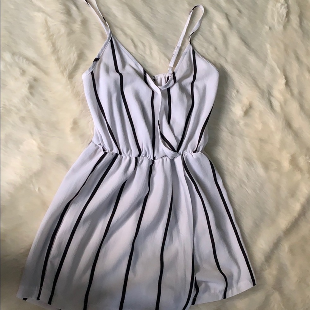 Black and white romper